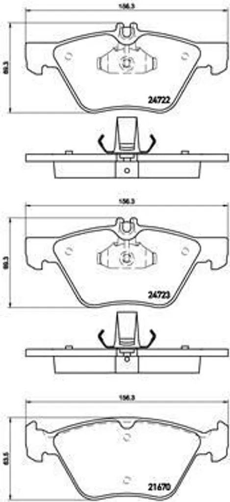 Plaquettes de frein anti-sifflement Brembo P 50 075 Classe E W211