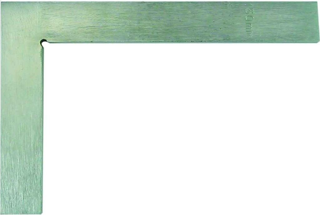 HaWe Schlosserwinkel aus Stahl, Flachwinkel ohne Anschlag, geschliffen und chromatisiert, Rostgeschützt Größe:400 x 230 mm