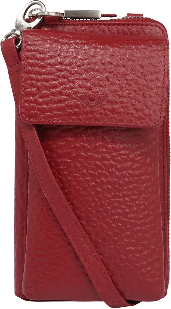 Borsa Cellulare VOi Hirsch Bonita Granat - Pelle Rossa con RFID