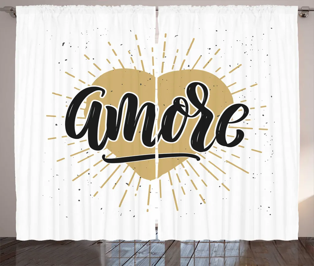 ABAKUHAUS Tenda Rustica Amore 280x175 Senape Grigio per Soggiorno