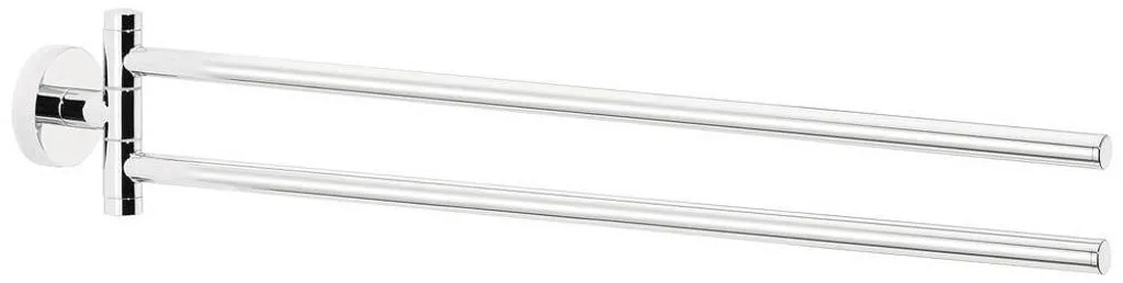 Porte-serviettes mural orientable en chrome inoxydable 50x84x457mm