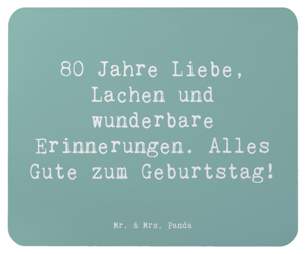 Mr. & Mrs. Panda Mouse Pad Spruch 80. Geburtstag - Meeresbrise - Geschenk, Geburtstagsgeschenk, notebook mauspad, Geburtstagsfeier 80 Jahre, zum, m...