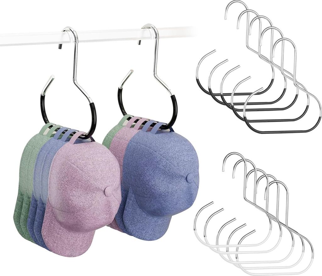 Cap Halter, Kappenhalter Edelstahl, Mš¹tzen Aufbewahrung Mini, Cap Organizer Hanging, Mš¹tzenhalter Multifunktion, Cap Halterung fš¹r Schlafz...