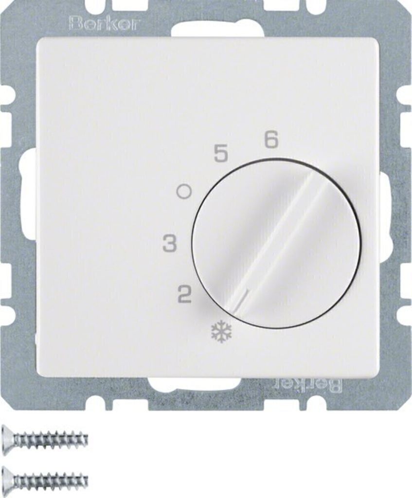BERKER Raumtemperaturregler Q.1/Q.3 polws 1W UP IP20