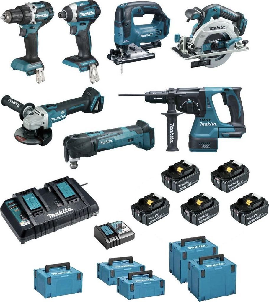 Pack de 7 machines 18V - Perceuse DDF484 + Visseuse DTD154 Image du produit 