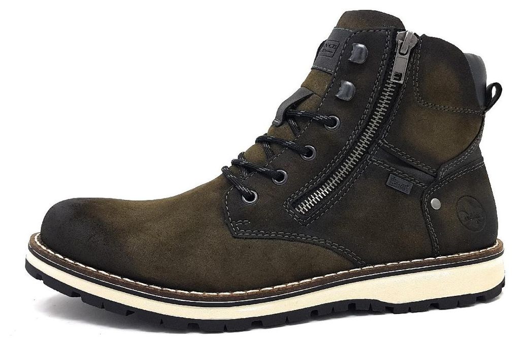 Zapatos de hombre Rieker, botas, forro cálido, color verde, Imagen del producto 