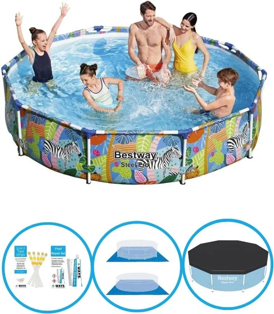 Bestway Pool Steel Pro - Accessori inclusi - 305x66 cm