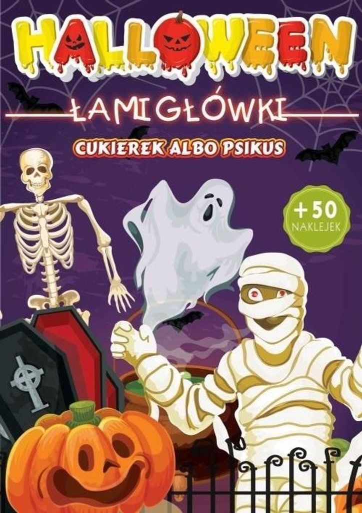 Halloween Cukierek albo psikus Zbiór łamigłówek dla dzieci