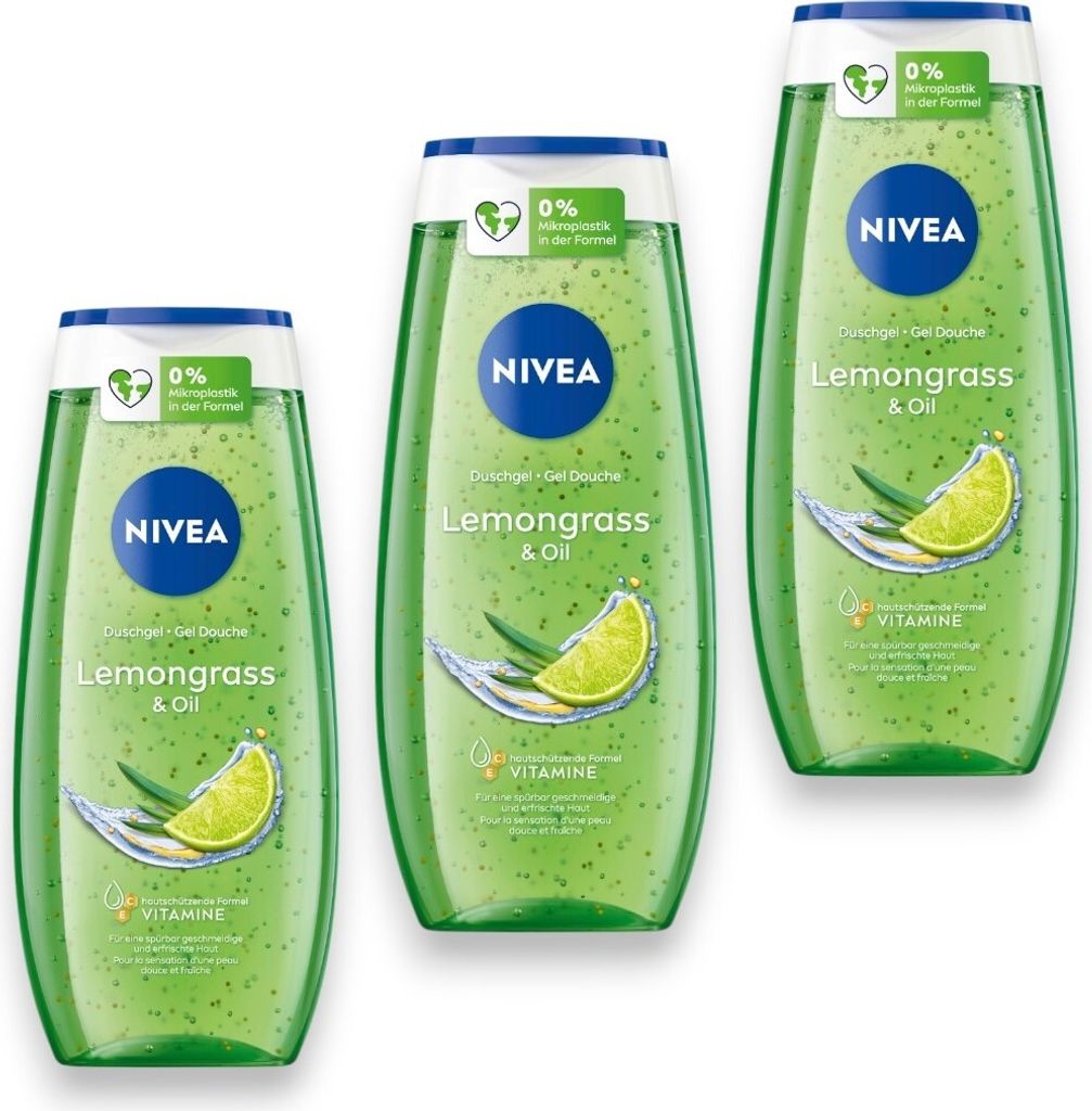 Nivea Duschgel Lemongrass & Oil 250ml (3er Pack)