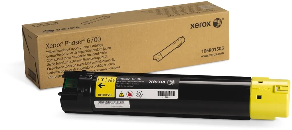 Toner Jaune Xerox 106R01505 pour Imprimante Phaser 6700 Haute Qualité