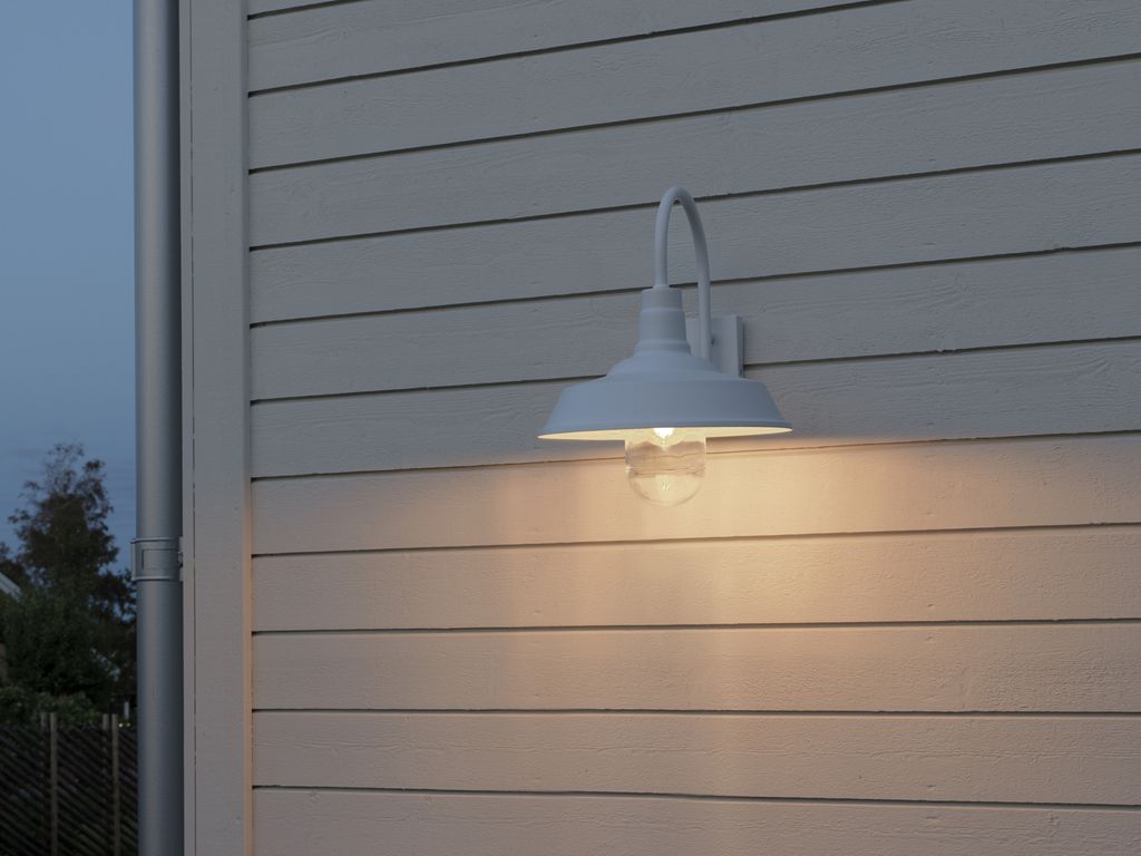 LED Außenwandleuchte Weiß, Wandlaterne Terrassenbeleuchtung Produktbild 