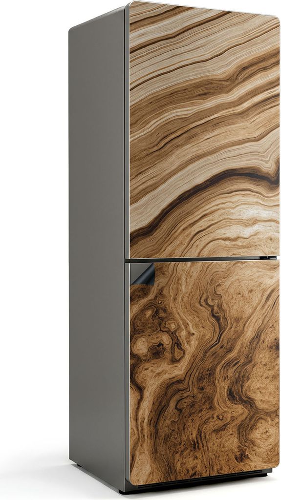 Nahaufnahmemuster der Holzmaserung – Magnetische Kühlschrank Abdeckung – Dekorfolie magnetisch Küche – Kühlschrank Magnet Deko – selbstk...