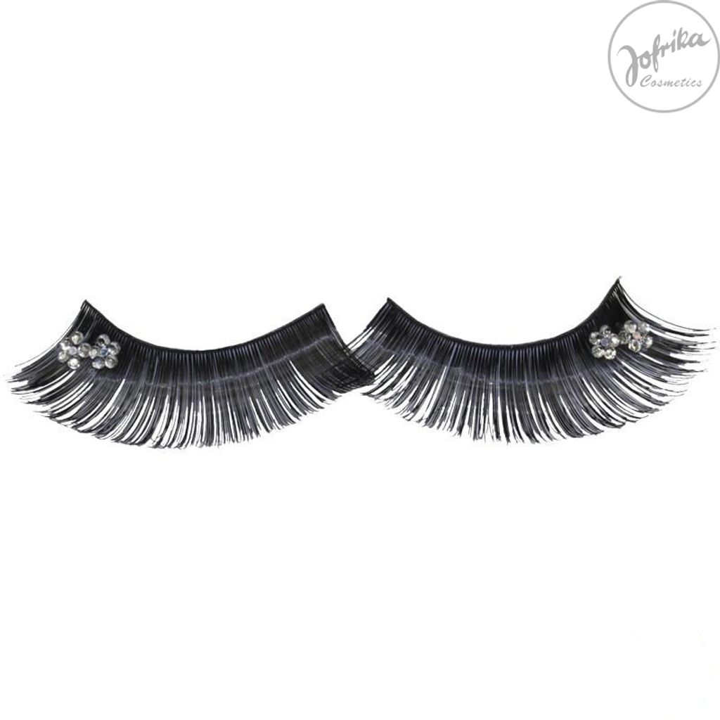 Wimpern Flowers silber mit Kleber