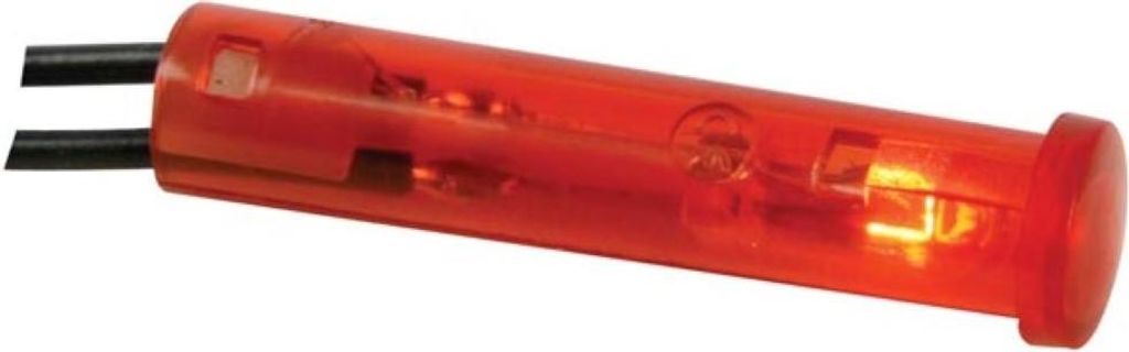 KONTROLL-LAMPE - RUND - ROT- 220 V - 7 mm