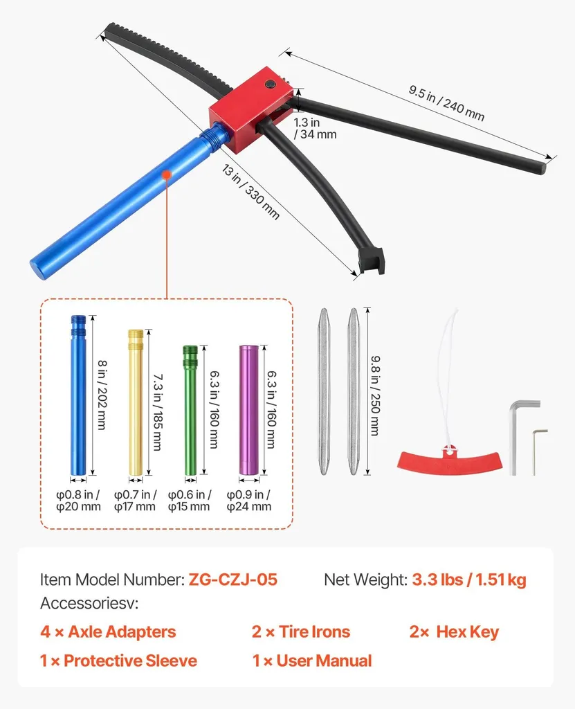 Changeur de pneu manuel 41-53cm : Réparation mobile sans effort
