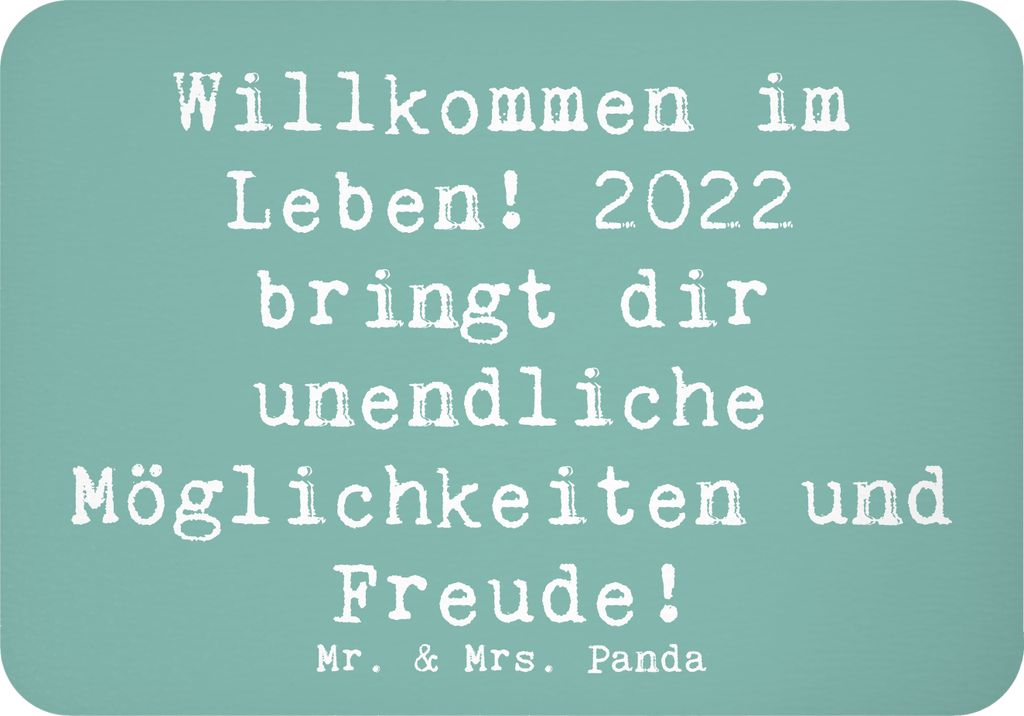 Mr. & Mrs. Panda magnet Spruch 2022 Geburtstag Freude - Meeresbrise - Geschenk, neues Jahr, Glückwunsch, einzigartiger, Willkommen im Leben, haftm...