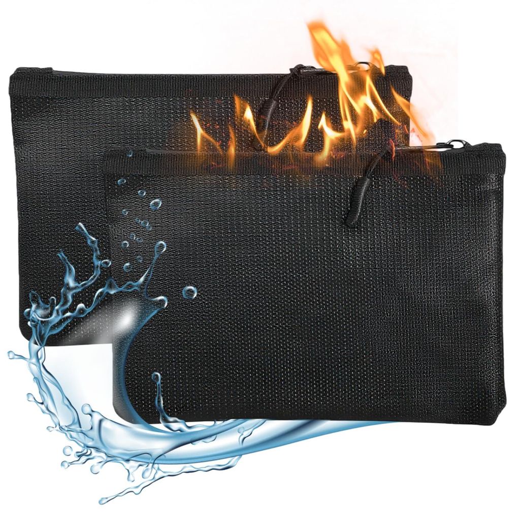 2 feuer- und wasserfeste Dokumententaschen (20,5 x 13,5 Produktbild 