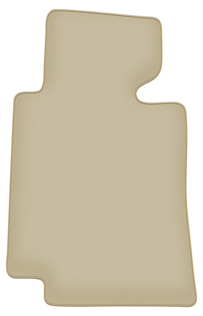 Fahrerfußmatte Velours PREMIUM beige passend für BMW 8 E31 (1988-1999, Coupe) – mit Befestigungen – passgenau