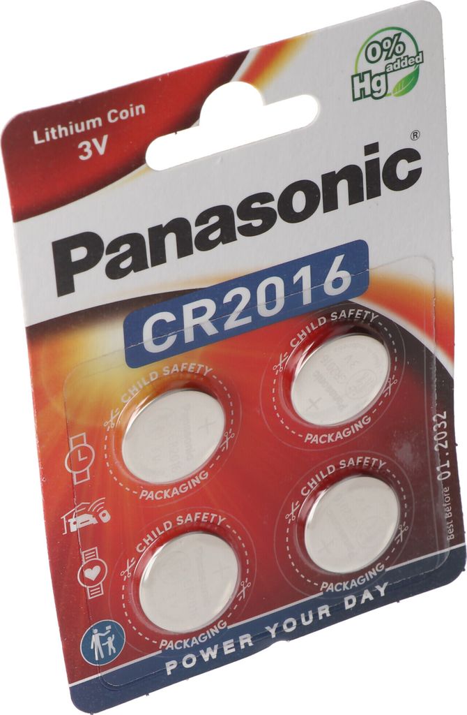 Panasonic CR-2016EL/4B, Einwegbatterie, CR2016, Lithium, 3 Produktbild 