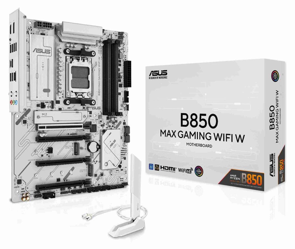 ASUS B850 MAX GAMING WIFI W, AMD, Sockel AM5, AMD Ryzen Produktbild 