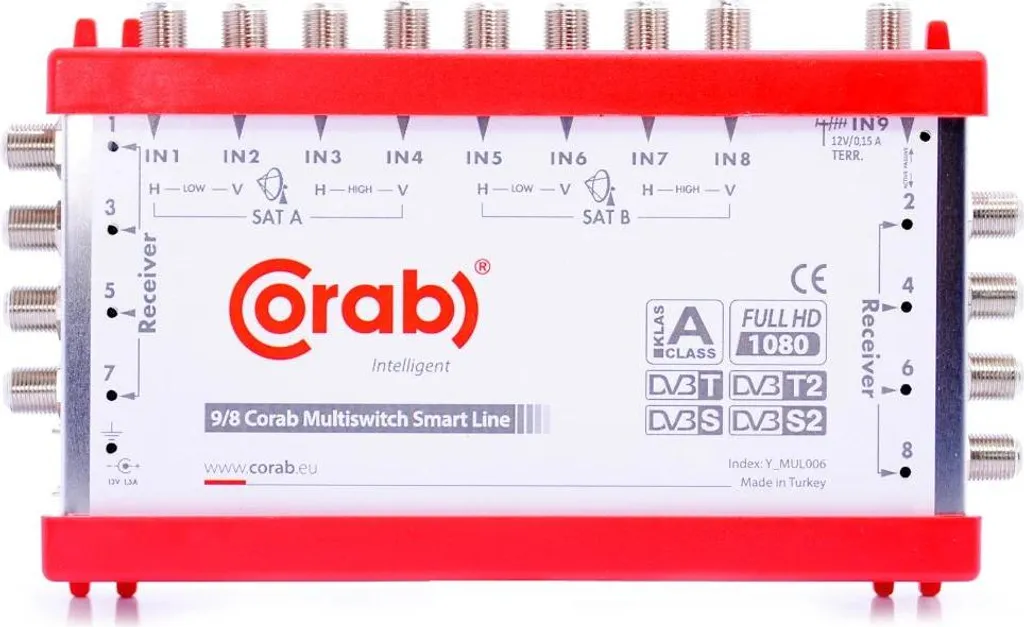 CORAB SMART LINE 9/8 Commutateur multiple pour satellite et antenne TNT