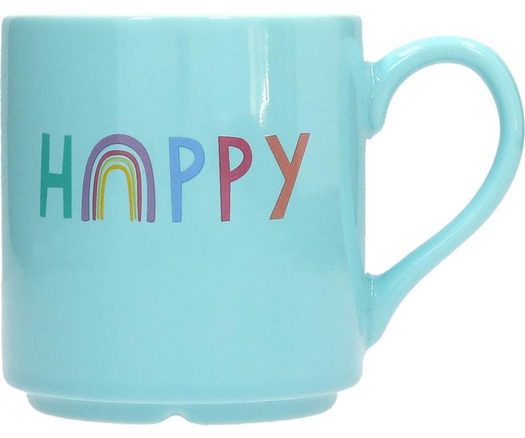 Depesche Porzellanbecher bunt 300ml - Tasse mit Goldfolie