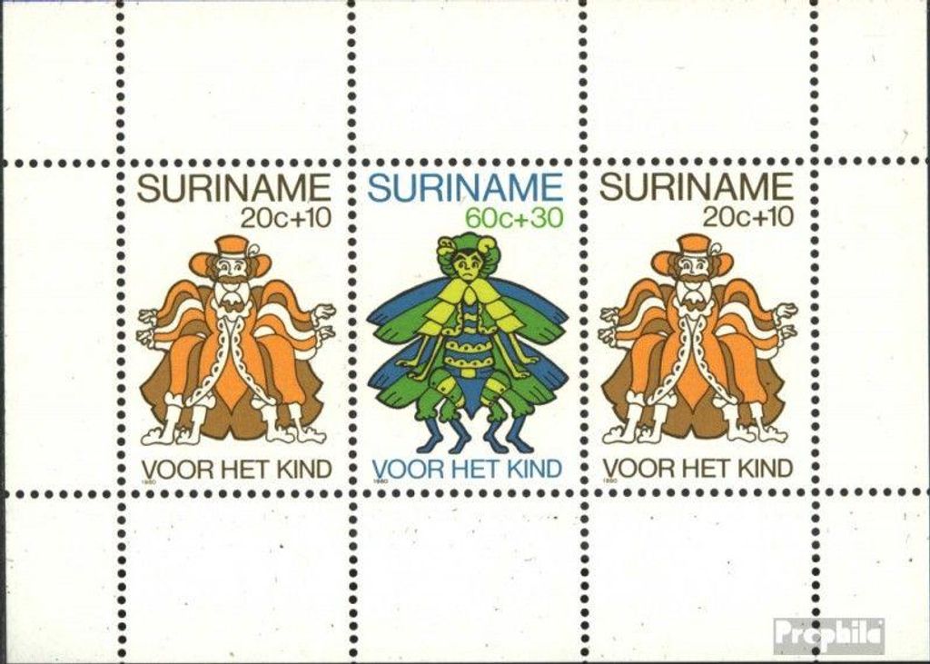 Briefmarken Suriname 1980 Mi Block26 (kompl.Ausg.) Produktbild 