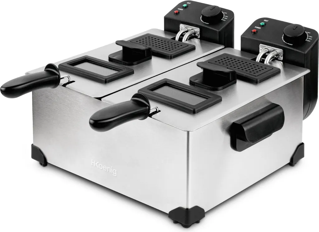 Friteuse 2 Paniers 3600W DFX600 H.Koenig avec Filtre Anti-Odeur Intégré