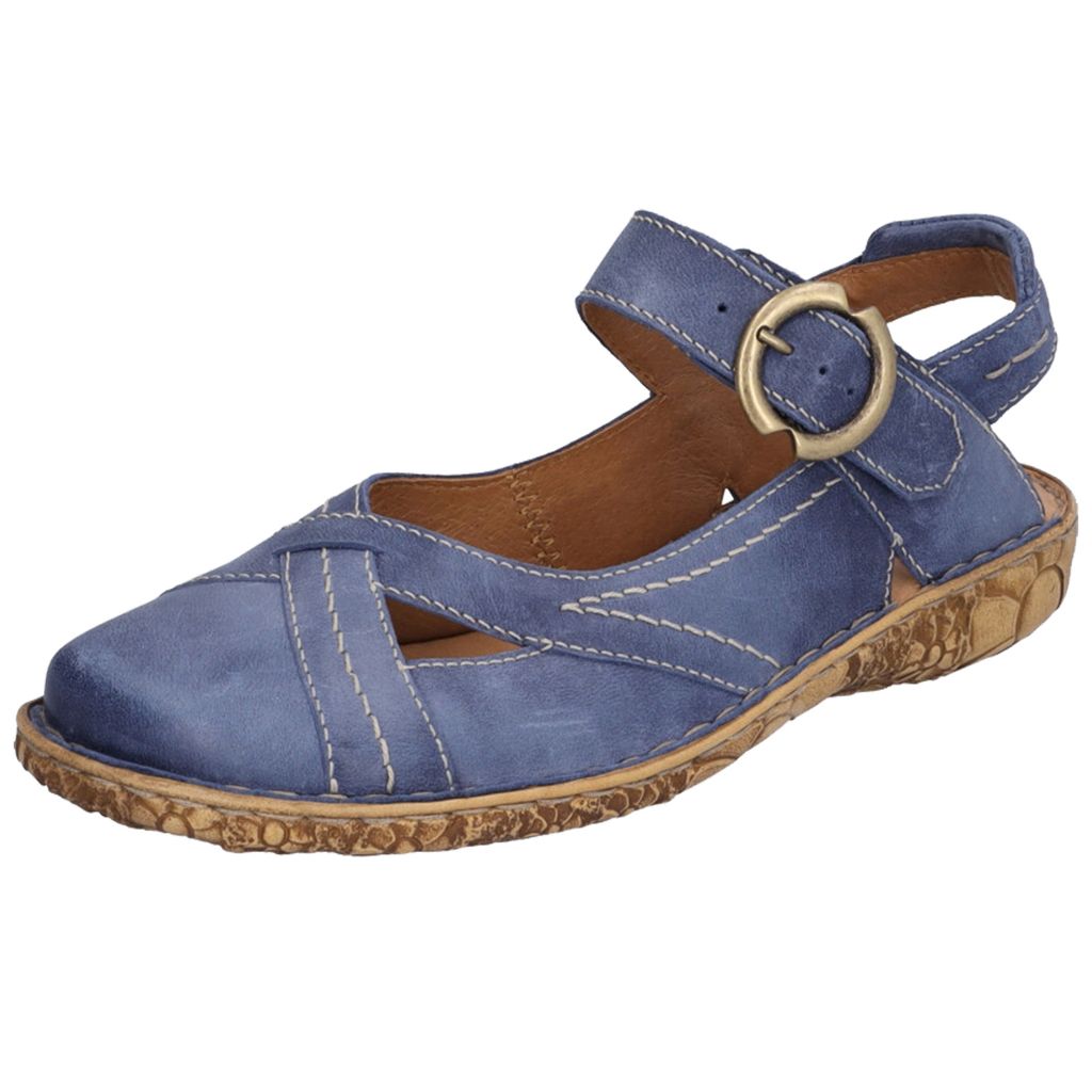 Josef Seibel Damen Ballerinas Leder Schnalle 79549-258 Rosalie 49, Größe:37 EU, Farbe:Blau