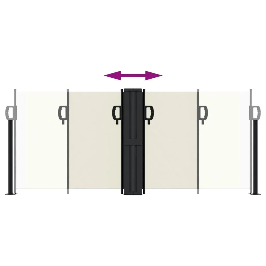 Store latéral crème extensible 600 cm en polyester résistant aux UV