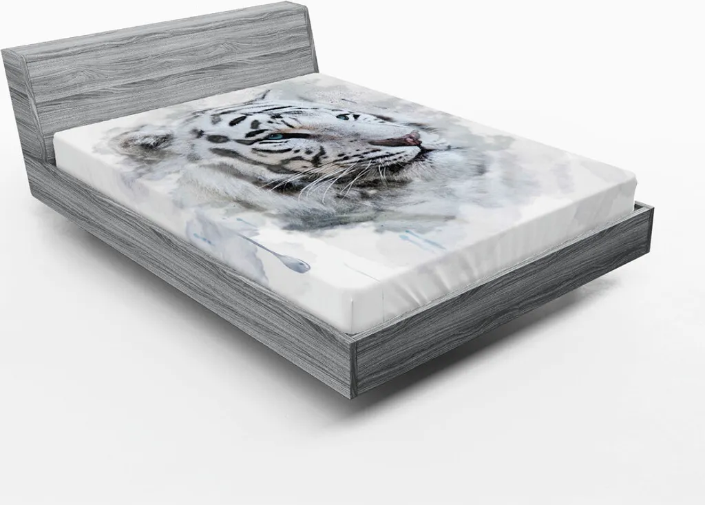 Lenzuolo Morbido 180x200 Tigre Bianca ABAKUHAUS - Comfort e Stile