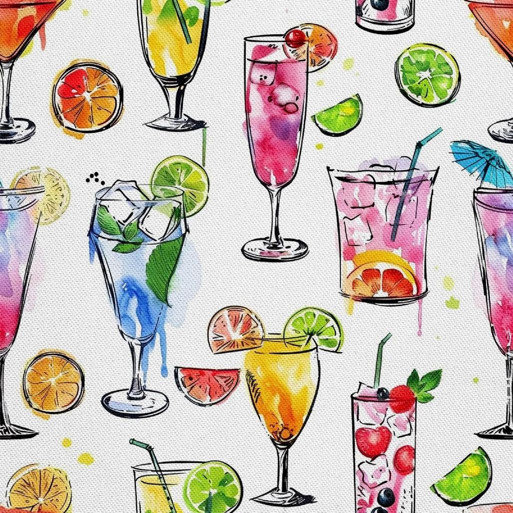 OUTDOOR DEKOSTOFFE OXFORD - Motiv Cocktail | DX8844