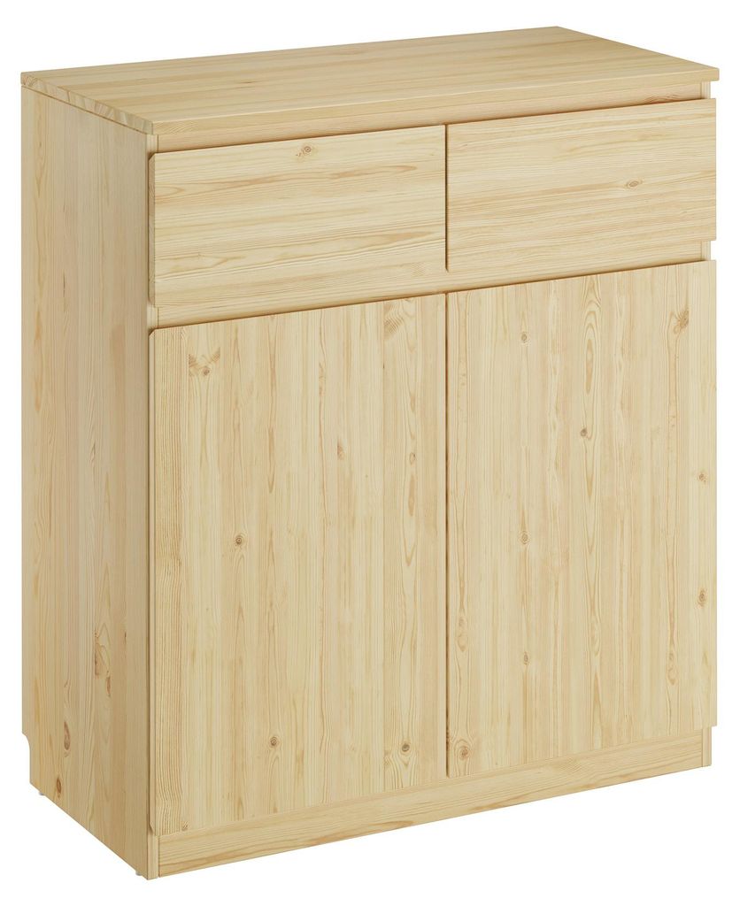 Sideboard Holzkommode mit 2 Schubladen u. 2 Türen Kiefer Produktbild 