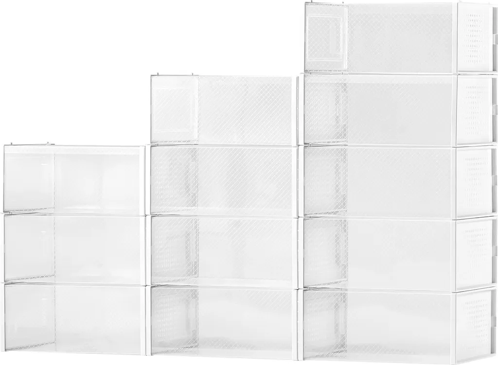 Espositore Premium per Scarpe SucceBuy - 12 Box Impilabili US 11 Nero