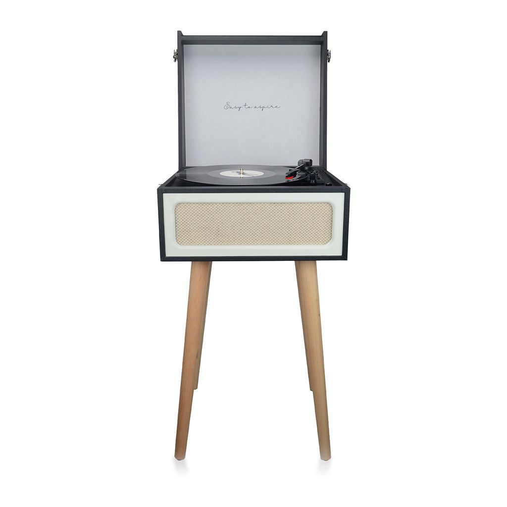 Detroit Bluetooth-Plattenspieler - Vinyl-Player und Radio - 2 eingebaute Stereolautsprecher