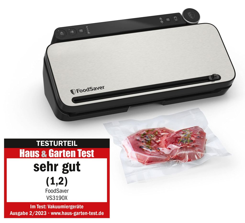 FoodSaver VS3190X vacuümmachine, zwart, roestvrij staal Productafbeelding 