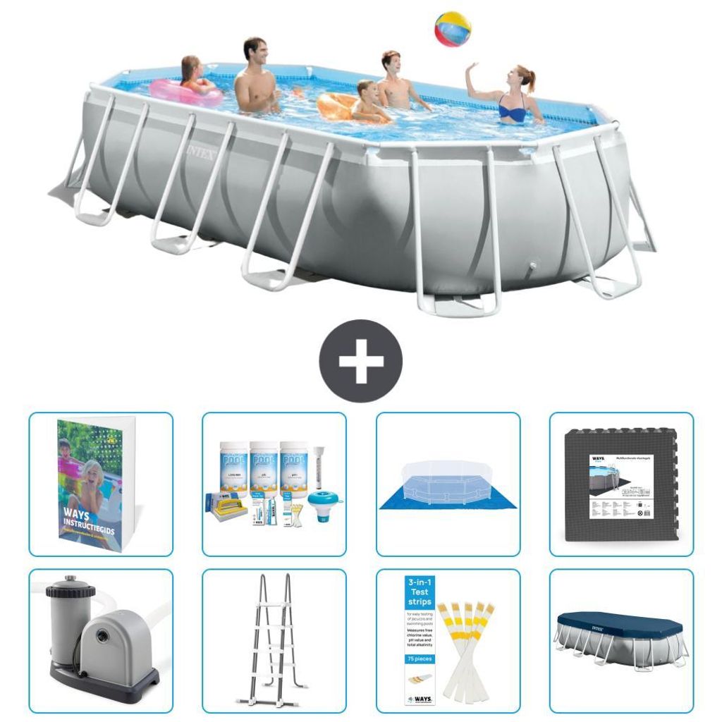 Prism Frame Pool Oval - 503x274x122 cm - 9-teilig S581