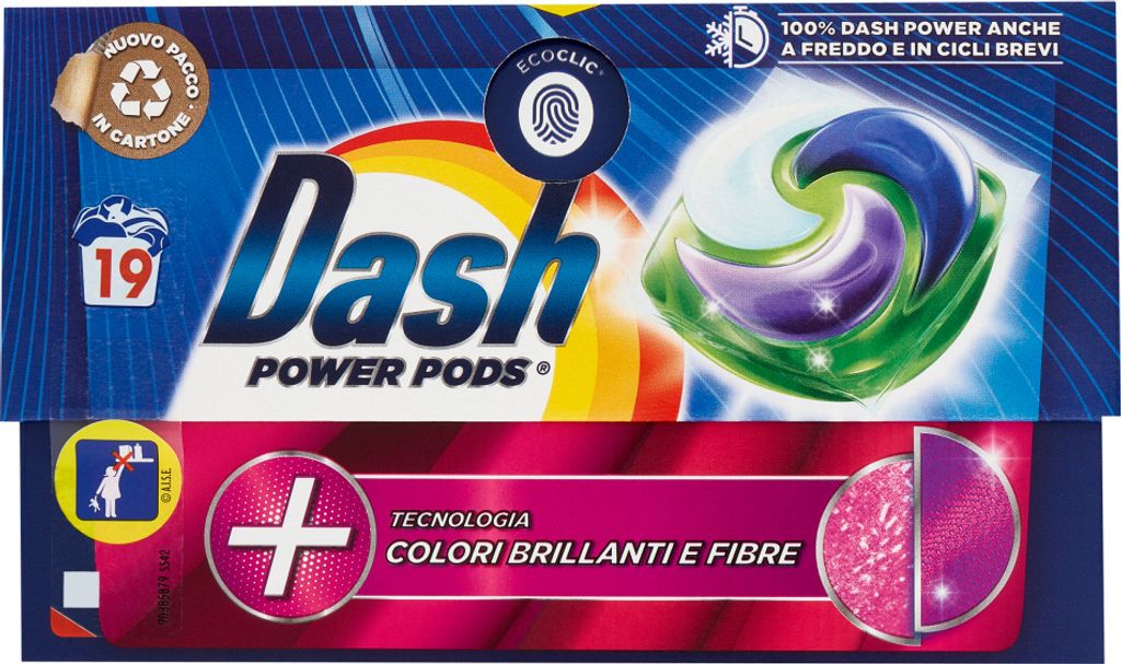 Lavatrice Ecodosi Power Colore&Fibre Waschkapseln 19Stk - Produktbild 