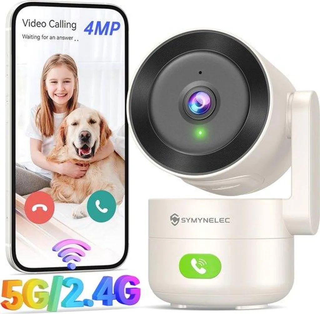 Caméra sécurité 360° intérieure anti-intrusion 4 MP avec alerte en direct