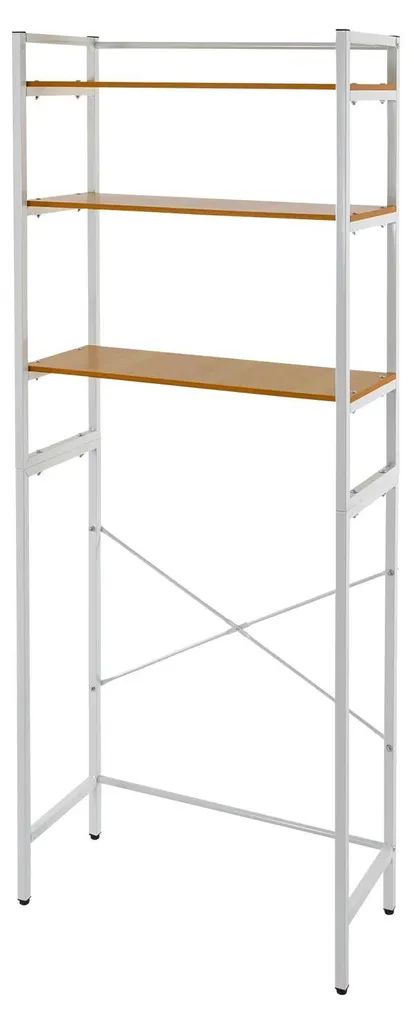 Étagère dessus machine à laver 3 niveaux 68,6x30x180cm charge 15kg