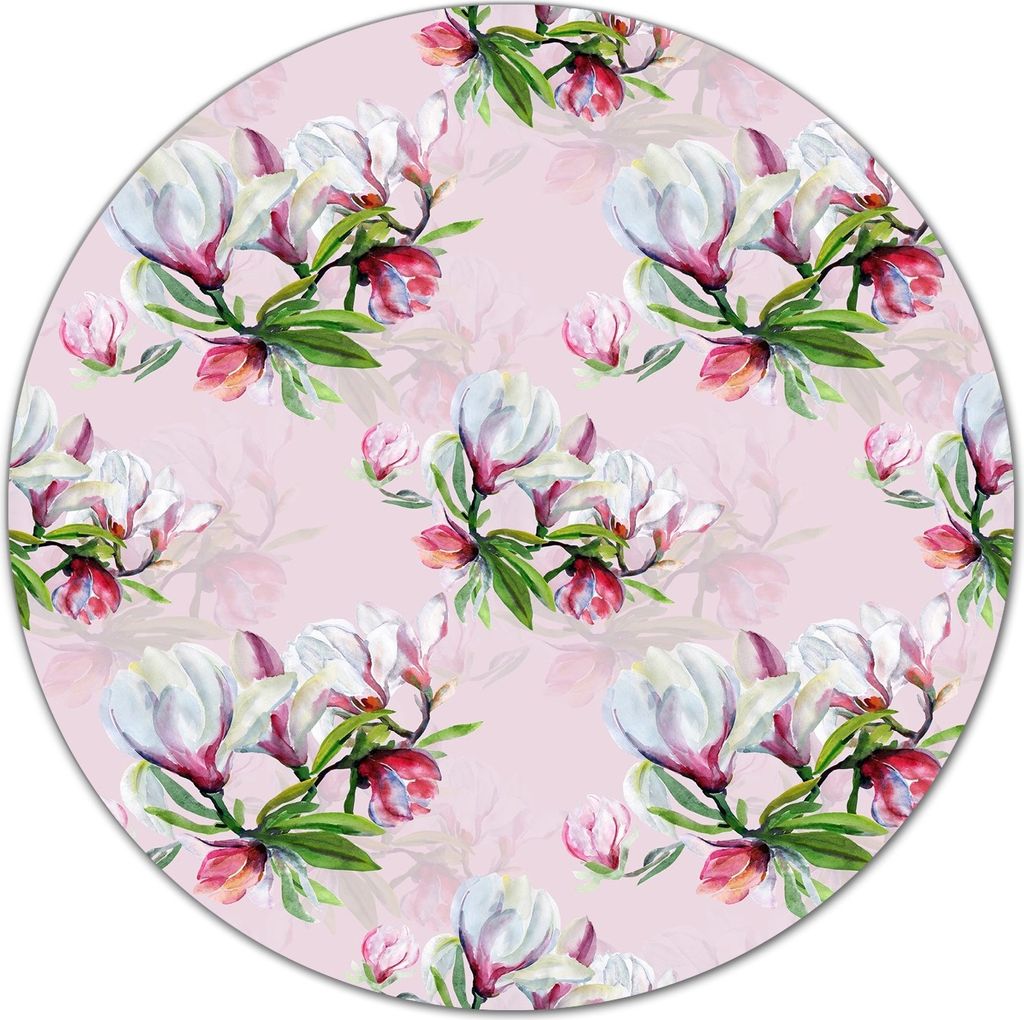 Glas Schneidebrett Herdabdeckplatten Schneideplatten Rund - 40 cm - Magnolienblüten
