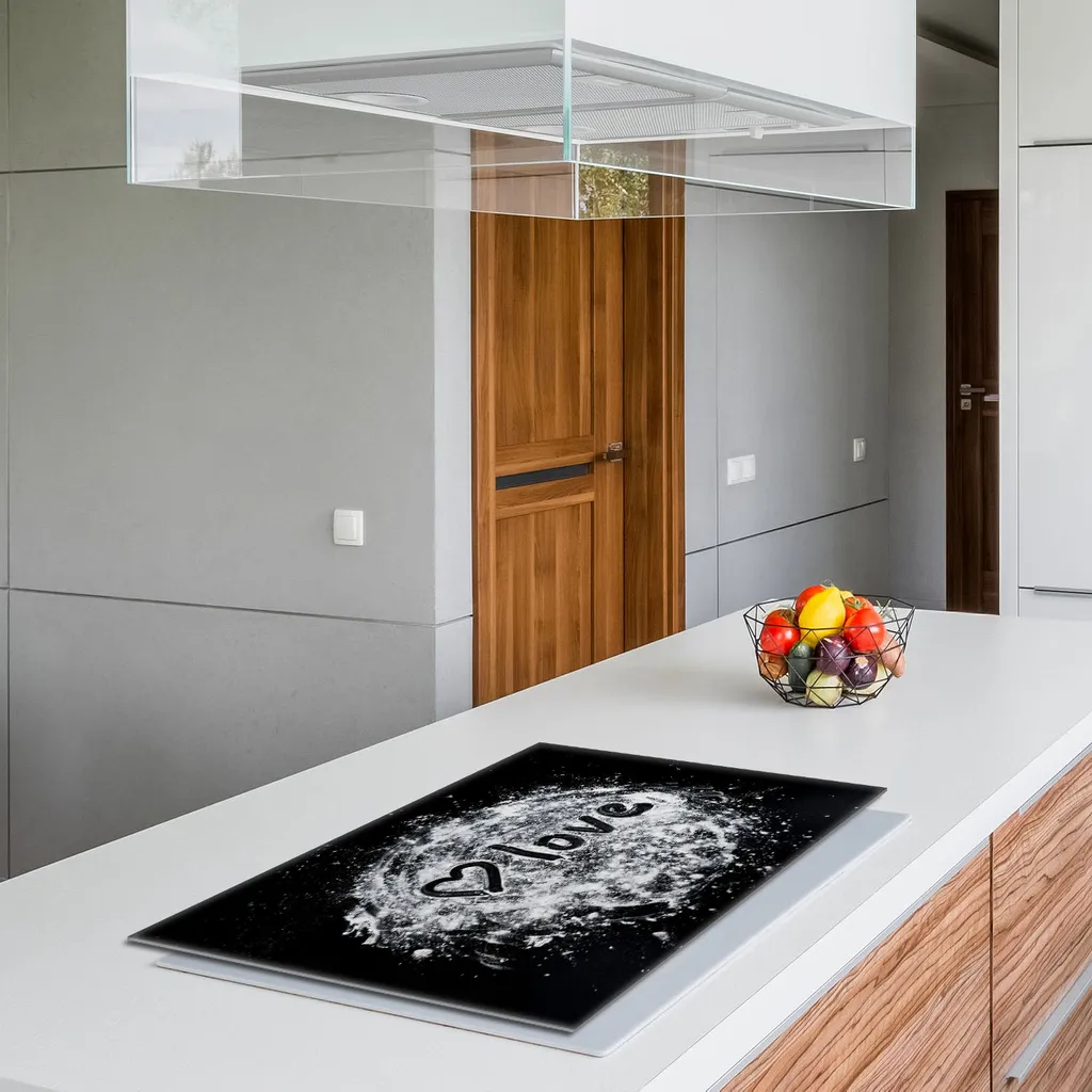 Piano cottura in vetroceramica Protector copertura pannello 60 x 52 cm | vetro temperato tagliere grande