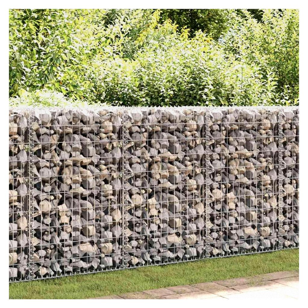 Gabione mit Deckeln aus verzinktem Draht 100×80×30 cm