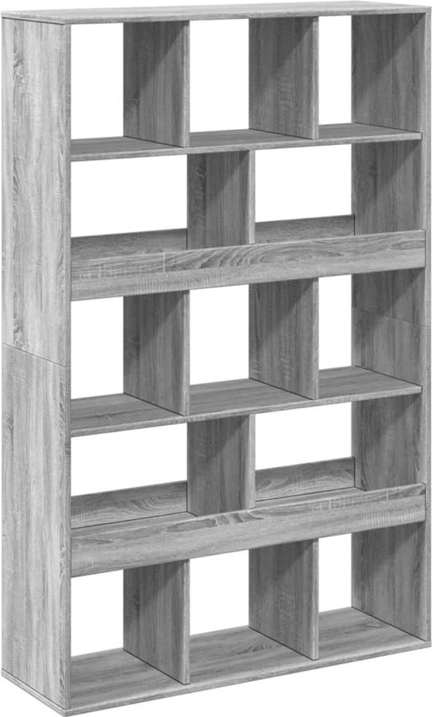 vidaXL Bücherregal Grau Sonoma 100x33x156,5 cm Holzwerkstoff