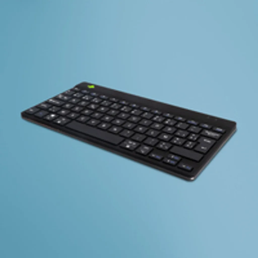 R-Go Compact Break Clavier Ergonomique AZERTY BE Filaire Noir Portable
