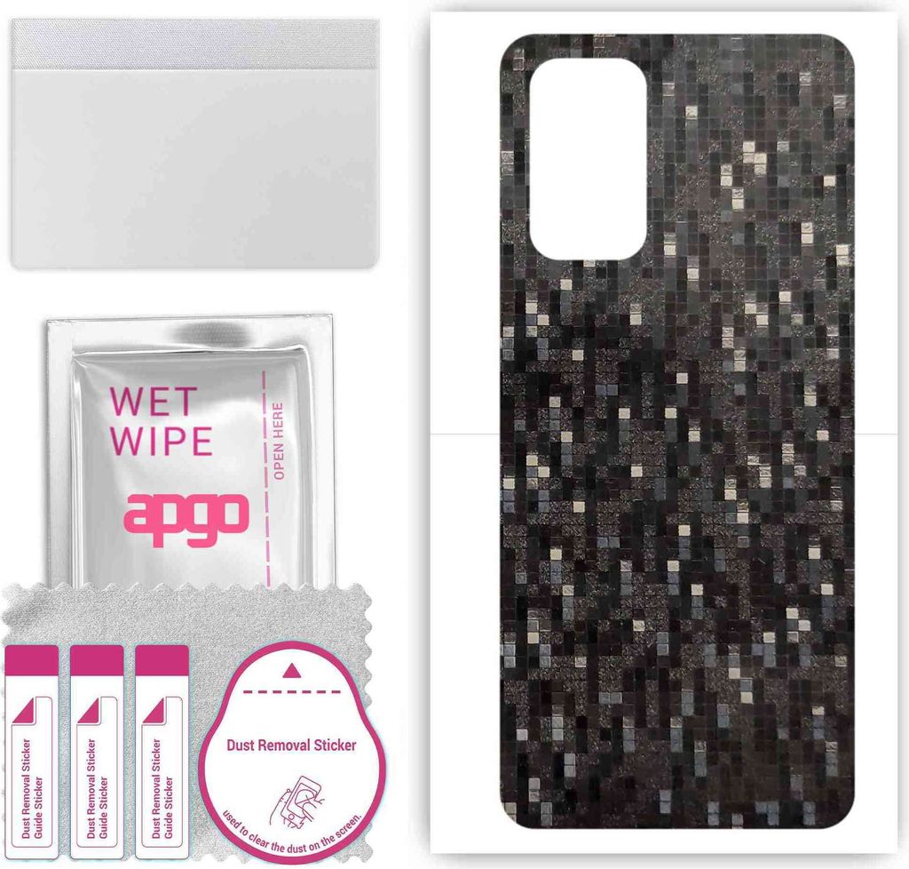 apgo Rückseite Schutzfolie, Skin, kompatibel mit Oppo A54 5G, Hinten Displayschutzfolie aus Vinylfolie, kratzfest, einfache Montage - Carbon Black...