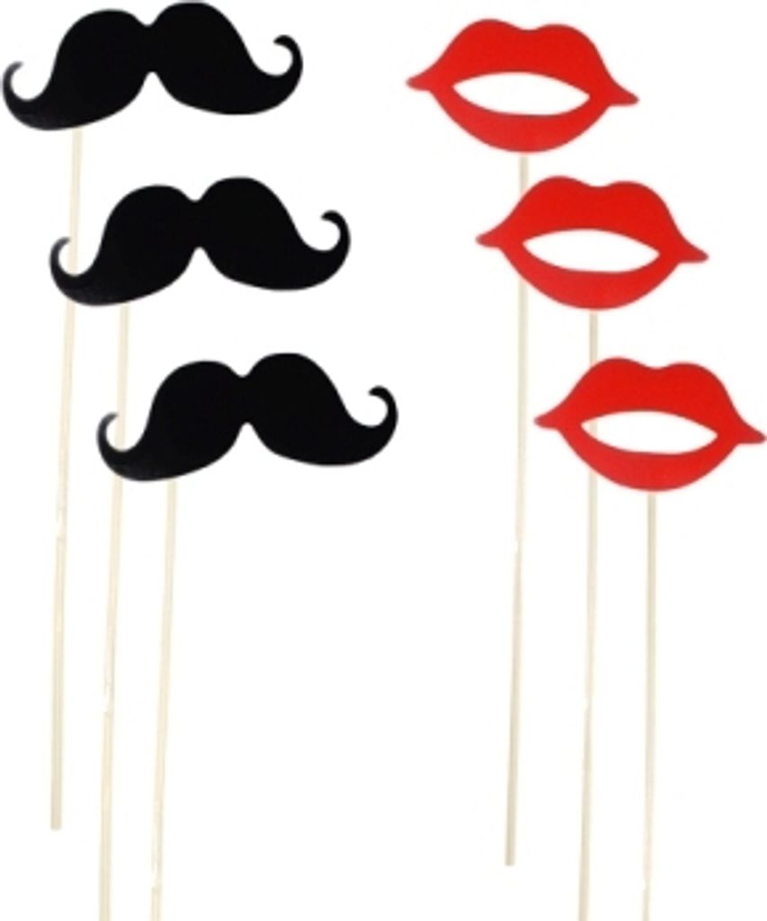 6 Foto-Requisiten Mr. & Mrs.