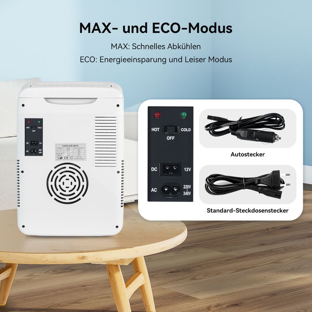 Puluomis Mini Kühlschrank 10L  mit  Spiegel tragbar für Produktbild 10
