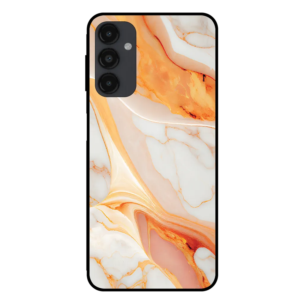 Custodia Samsung Galaxy A24 4G Marmo Arancione | Smartphonica TPU Shockproof