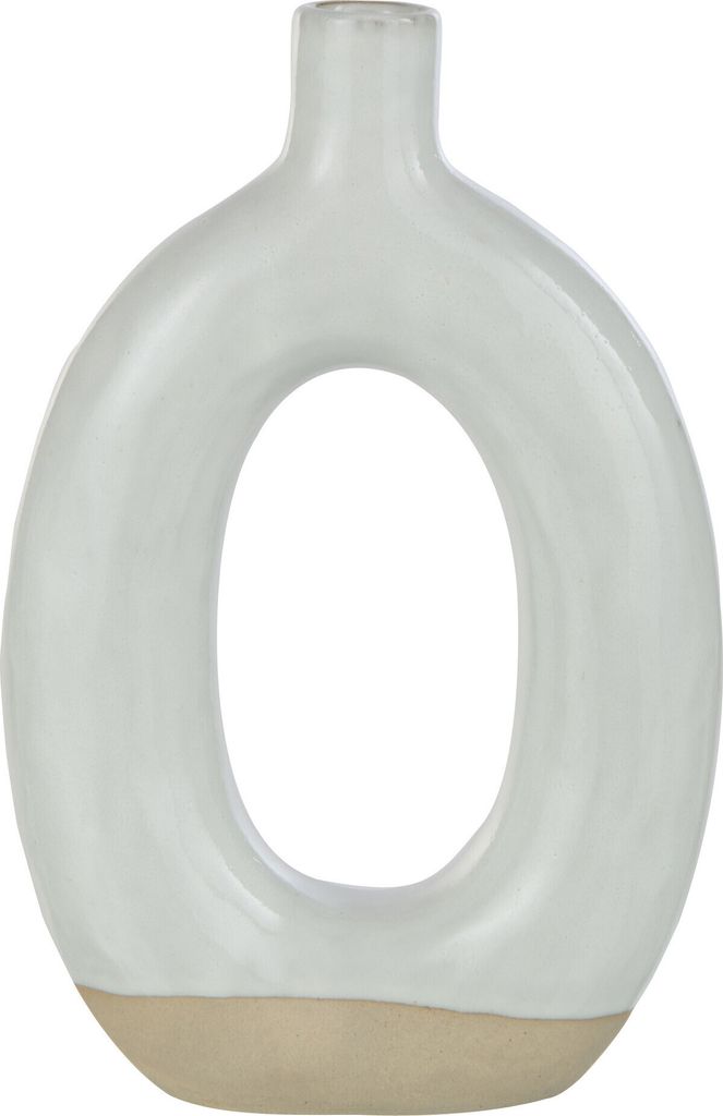 J-Line J-Line Vase Kreis - Porzellan - Weiß/Beige - Large